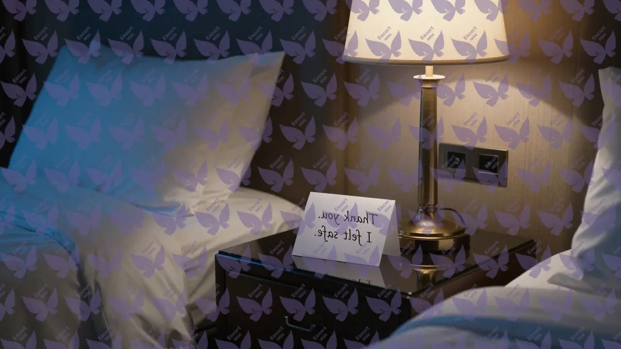 На тумбочке в отеле лежит записка с благодарностью, комната без беспорядка, только тишина и достоинство.