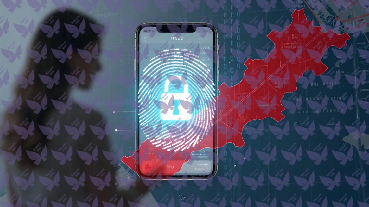 Цифровой отпечаток пальца растворяется в коде над картой Дубая с выделенными зонами риска.