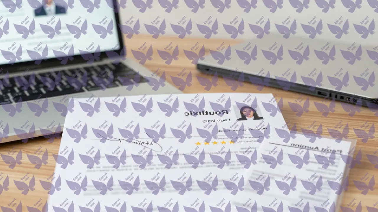 Договор и профиль компаньона на столе с чеком об оплате.